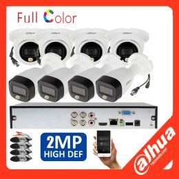 Lens Dahua 8ch HD 1080P full Colour camera kit XVR5108HSI3 with DAHUA HACHDW1209TLQLED HACHFW1209CALED camera kit