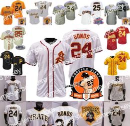 New Barry Bonds Jersey Person Patch 1989 White 2004 Cream ASU College Yellow Red Black Grey SF Retro I Player Pinstripe White Pull9815016