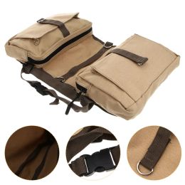 Bags Day Packs For Travelling Dog Saddle Backpack Harness Hiking Canvas Dogs Packs Khaki Wear Weighted Vest Pet Backpacks Carrying