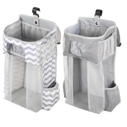 Caddies Oxford Cloth Baby Newborn Bed Storage Organiser Crib Hanging Storage Bag Toy Organiser Baby Bedding Diaper Storage Pouch