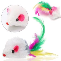 Toys 10Pcs Practical Catnip Gift Funny Kittens Cat Mouse Toys Mice Rattle Set Interactive Cat Toy