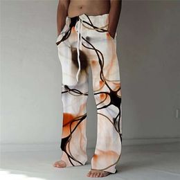 Fall 2022 Men's Pants Straight Leg Loose Leg Pants 3D Printed Rock Hip-hop Style Pants