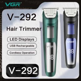 Clippers VGR V292 Hair Trimmer LED Displays Oil Head Hair Clipper Waterproof Hair Clipper Rechargeable Hair Clippers Hairdressing Tools