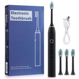 Heads Sonic Electric Toothbrush USB Rechargeable Tooth Brush Electrical 6 Cleaning Modes Whitening Teeth Dental Waterproof for Adults