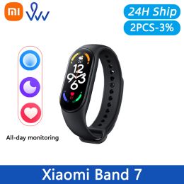 Processors Original Xiaomi Mi Band 7 Smart Bracelet 6 Colour 1.62" Amoled with 120 Workout Modes Bluetooth 5atm Waterproof Sport Band