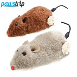 Toys 1Pc Creative Cat Toy Clockwork Spring Power Plush Mouse Toy Motion Rat Cat Dog Playing Toy Pets Interactive Toys Pet Products