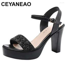 Sandals Bling Women Woman Summer Female High Heels Party Shoes Platform Sandal Designer Luxury Quality