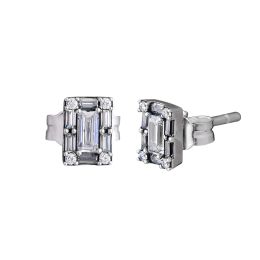 Earrings Woman Earrings Luminous Ice Stud Earrings Clear CZ Elegant Jewellery Making 925 Original Silver Fashion Earring Studs