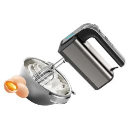 Mixers High Electric Hand Mixer 5Speed 500W Stainless Steel Spiral Kneader Kitchen Food Dough Blender With 2Egg Beaters 2 Dough Hooks