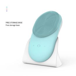 Scrubbers Silicone Facial Cleansing Brush Electric Face Clean Devices Facial Massager Skin Cleaner Sonic Vibration Deep Pore Cleaning