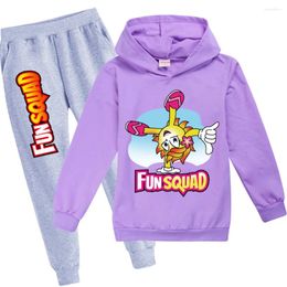 Clothing Sets Fashion Autumn Game Children's Sweater Fun Squad Boys Hoodies Teens Boy Long Sleeve Tshirt Pants Suit Kids Clothes Set