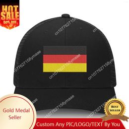 Ball Caps Germany Flag Embroidery Hat Mens Womens Sports Baseball Breathable Mesh Summer Sun Visor Headwear Custom Made Logo