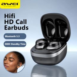 Earphones Awei T78 Bluetooth 5.3 Earphones Wireless 3D Stereo TWS Headphones with Microphones Game Inear Headset Hifi HD Call Earbuds