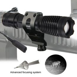 Scopes Zoomable 850nm Infrared Hunting Flashlight IR Night Vision Torch Weapon Light with Rifle Scope Mount No Battery
