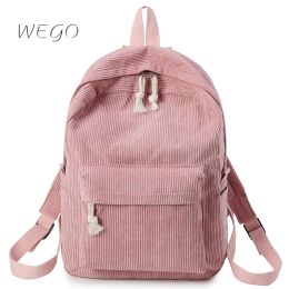 Bags Schoolbag Women's Harajuku High School Student Pure Color Corduroy College Wind Backpack Women's Backpack