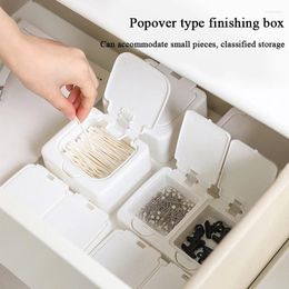 Storage Bottles Button Type Box Office Home Drawer Case -up Mini Small Objects Classification Desktop Organisation