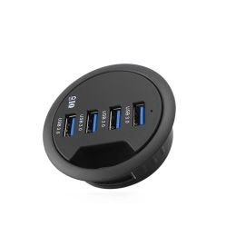 Hubs USB HUB Mount In Desk HUBs USB 3.0 HUB With Power Supply Adapter For PC/Tablet USB 3.0 Splitter Charge For iPad Smart Phones