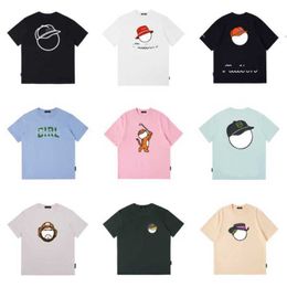 Malbons Golf Clothes Fashion Mens Tshirt Designer Cartoon Golf Ball Pattern Cotton T-shirt Women Casual Round Neck Business Sports Short Sleeve Tees