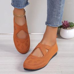 Casual Shoes Knitting Women Flats Fashion Sport 2024 Brand Running Walking Cozy Breathable Female Zapatillas