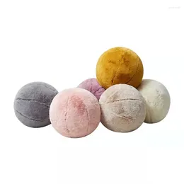 Pillow Plush Ball Throw Round Nordic Shaped Solid Colour Sofa Stuffed Office Waist Rest For Home Decor Tatami Ornament