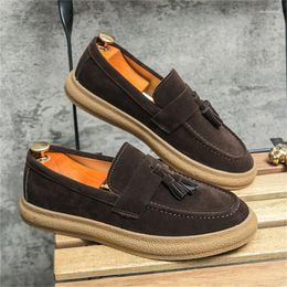 Casual Shoes Handmade Outdoor Men Loafers Leather Fashion Mens Boat Arrival Male Dress Footwear Slip On Soft Moccasins