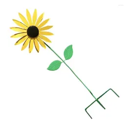 Garden Decorations Metal Wind Spinner Sunflower Windmill Decor Wrought Iron Decoration Tool For Balconies Lawns Doorways Courtyards And