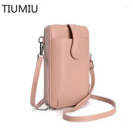 Evening Bags TIUMIUFashion Women Phone Bag PU Messenger High Quality Wholesale Crossbody Shoulder Wallet For Female Mobile Pouch Purse
