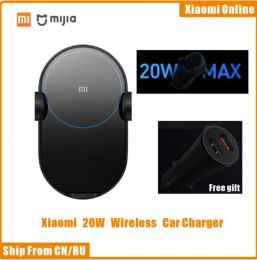 Control Original Xiaomi Wireless Car Charger Pro 30W 20w Max Automatic Sensor Stretching Fast Charging Smart Cooling Car Phone Holder