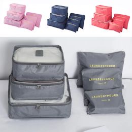 Bags 6/1pcs Bag Large Capacity Travel Storage Suitcase Storage Luggage Clothes Sorting Organizer Set Pouch Case Shoes Packing Cube