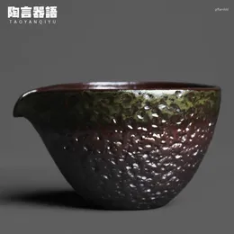 Tea Cups Wood Burning Stone Texture Hand Grasping Water Separating Cup Crescent Shaped Ceramic Coffee Wine Horizontal Spreading