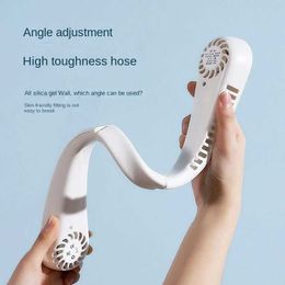 Portable Air Coolers Hanging Neck Fan New Outdoor Bladeless Fan Mini Portable Electric Fan Charging Ice Porcelain Cooling Quiet Large Wind Y240422