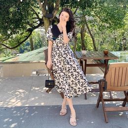 Party Dresses Elegance And Intellectual French Doll Brought The Is Korean Versionedition Of Tall Waist Summer Printing Senior Skirt