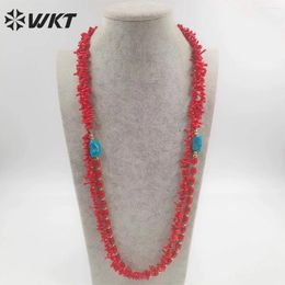 Pendants WT-N1420 WKT 2024 Fashion Style Red Coral Necklace Good Quality Design Women Exquisite Noble Classic Trend Sale