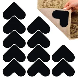 Carpets Heart-shaped Anti Slip Rug Gripper Mat 12PCs Reusable Washable Double Sided Hardwood Carpeted Floor Non-Slip Carpet Silicon Pad