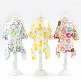 Dog Apparel Pet Jumpsuit Pajama Clothes Chihuahua Pomeranian Overalls Home Pajamas Puppy Cat Print Clothing