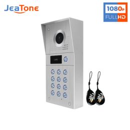 Lens Jeatone Video Call Panel for Villa Video Intercom FHD1080P Camera IP65 Waterproof Doorphone Keypad and ID card Access Unlock