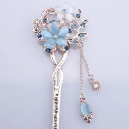 Hair Clips 2024 Fancy Colourful Flower Hollow Clip Accessories Women Fashion Rhinestone Hairpin Headwear Jewellery