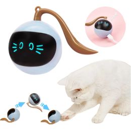Toys Automatic Funny Cat Toys Electric Motion Undercover Moving Bouncing Rolling Ball Interactive Toy For Indoor Cat Kitty Pet Toy