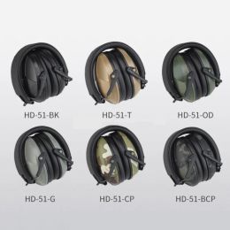 Accessories Tactical AntiNoise Ear Muff For Hunting Shooting Headphone Noise Reduction Electronic Hearing Protection HD51 Headphones