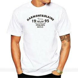 Shirts LISHIABUK Men's Harmont Blaine Crewneck TShirts Men Fashion Cotton Tops White S3XL fashion tshirt men cotton brand teeshirt