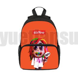 Bags 12/16 Inch Canvas Mini Bag Kindergarten 3D 6ix9ine Backpack Children Anime Tekashi 69 Bag Bookbag Kids Album GOOBA Backpack