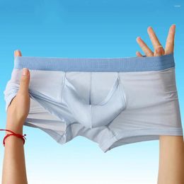 Underpants Men Cotton Elephant Nose U Convex Thin Mid Waist Soft Quick Dry Anti-septic Breathable Boxers Underwear