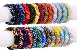 Charm Bracelets Multicolor Handmade Crochet Glass Seed Bead Nepal Boho Bracelet25242502769