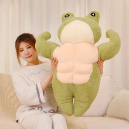 Dolls Kawaii Stuffed Strong Muscle Frog&Duck Toys Pillow Super Soft Animals Dolls Lover Girlfriend Appease Toy Home Sofa Cushion