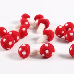 Craft DIY Wool Felt Decoration Felt Pom Pom Handmade Materials Mushroom Crafts for Kids Felt Ball Material Para Manualidades Navidad