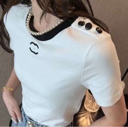 Womens T Shirt Designer For Women Shirts With Letter And Dot Fashion Tshirt With Embroidered Letters Summer Short Sleeved Tops Tee Woman Mainstream Clothes 436664