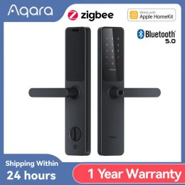 Control Aqara Smart Lock Door A100 Pro Zigbee Smart Home NFC Fingerprint 7 Unlock Ways Mijia Homekit APP For Xiaomi iPhone Apple Watch