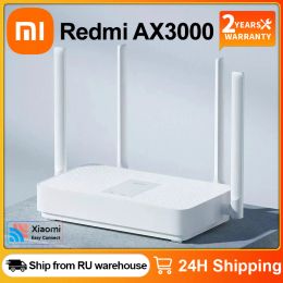 Routers Redmi Router AX3000 Xiaomi DualBand Wireless Signal Amplifier High Gain Antenna Wifi 6 Mesh WIFI Gigabit 2.4G/5.0GHz Mi