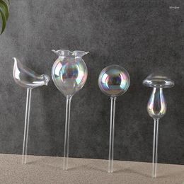 Vases Pack Of 4 Iridescent Glass Plant Watering Globes Bulbs Colourful Bird Shape Self Devices