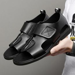 Slippers Summer Men's Sandals Outdoor Non-slip Beach Handmade Genuine Leather Shoes Fashion Men Sneakers